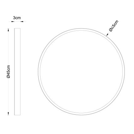 Globo - LED Stropna svjetiljka LED/30W/230V pr. 45 cm