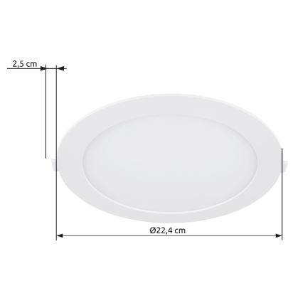 Globo - LED Ugradbena svjetiljka LED/18W/230V 4000K pr. 22,4 cm