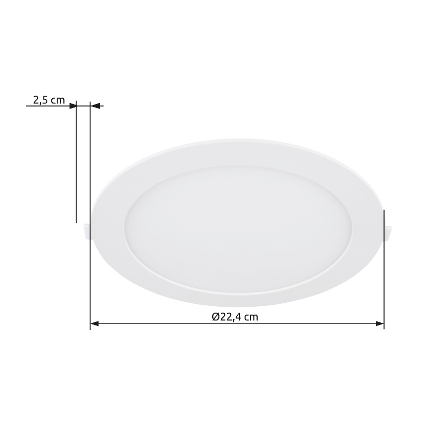 Globo - LED Ugradbena svjetiljka LED/18W/230V 4000K pr. 22,4 cm