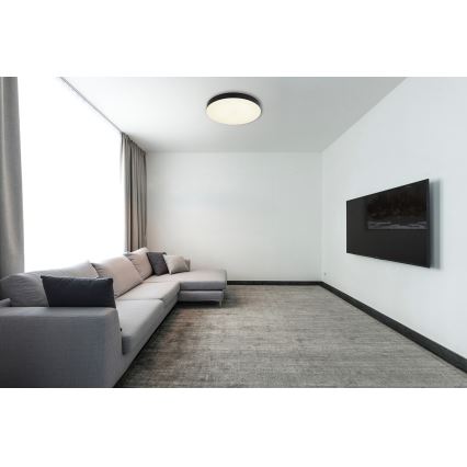 Globo - LED stropna svjetiljka LED/36W/230V 3000K/4000K/6500K promjer 40 cm crna
