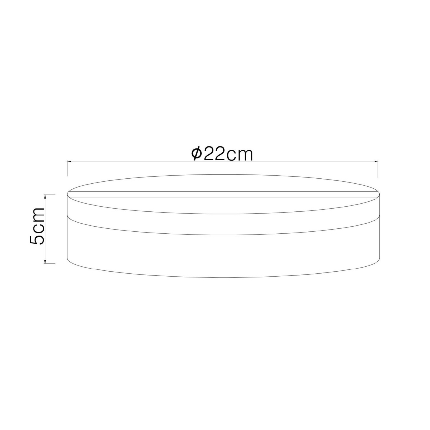 Globo - LED Stropna svjetiljka LED/12W/230V 4000K pr. 22 cm crna