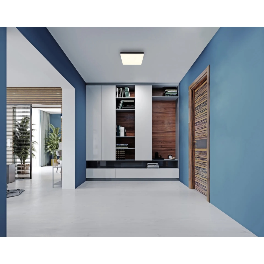 Globo - LED Stropna svjetiljka LED/18W/230V 4000K 30x30 cm crna