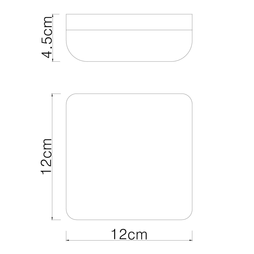 Globo - LED Stropna svjetiljka LED/8W/230V 4000K 12x12 cm crna