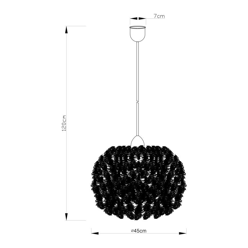 Globo - Luster na sajli 1xE27/40W/230V
