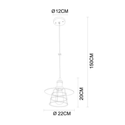 Globo - Luster na sajli 1xE27/60W/230V