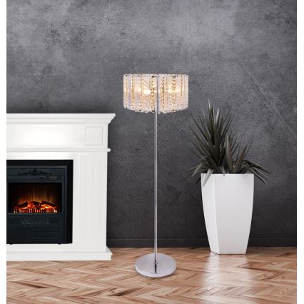 Globo - Kristalna podna lampa 4xE14/40W/230V