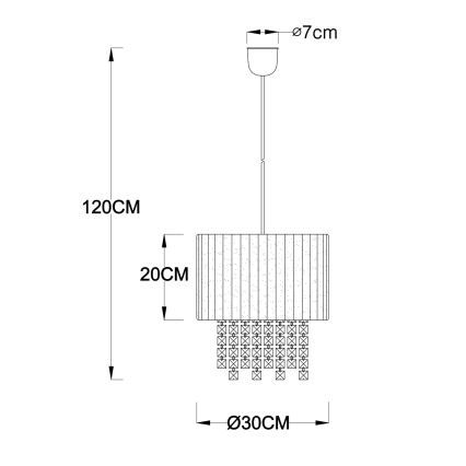 GLOBO 15098 - Viseća svjetiljka PYRA 1xE27/60W/230V