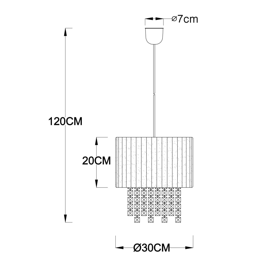 GLOBO 15098 - Viseća svjetiljka PYRA 1xE27/60W/230V