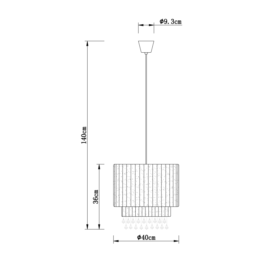 Globo - Luster na sajli 1xE27/60W/230V