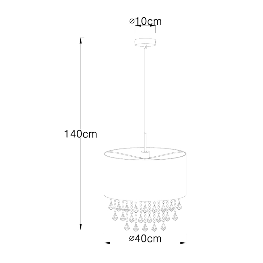 Globo - Luster na sajli 1xE27/60W/230V