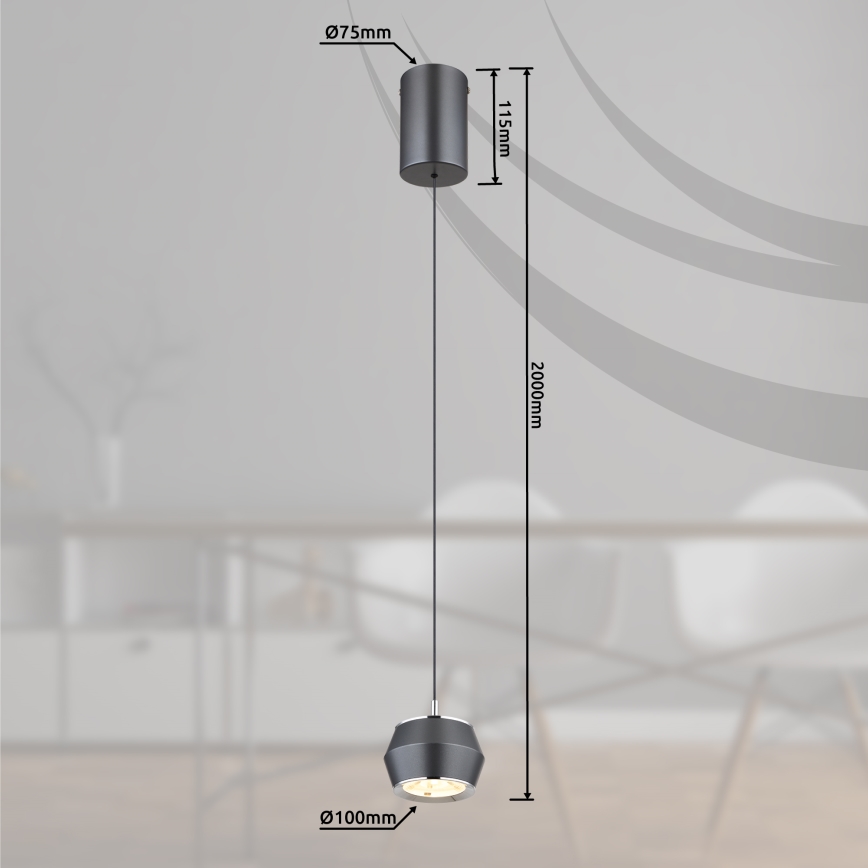 Globo - LED Luster na sajli LED/6W/230V