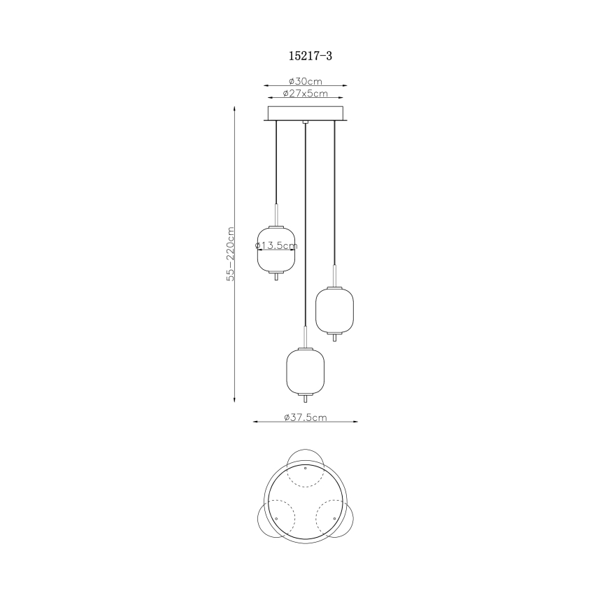 Globo - LED Luster na sajli LED/20W/230V