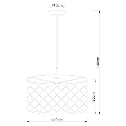 Globo - Luster na sajli 1xE27/60W/230V