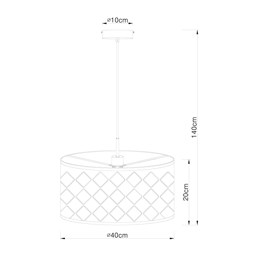 Globo - Luster na sajli 1xE27/60W/230V