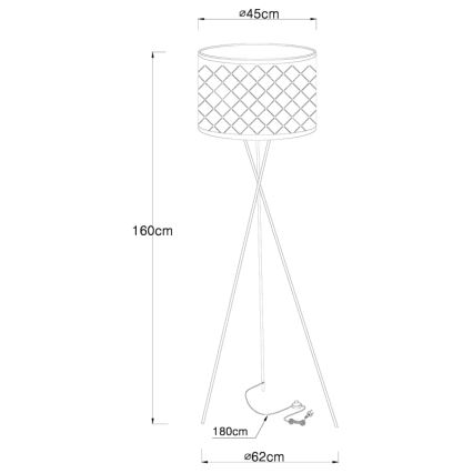 Globo - Podna lampa 1xE27/60W/230V