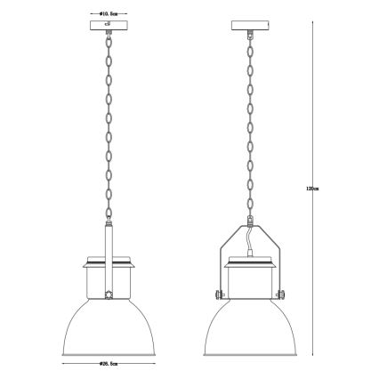 Globo - Luster na lancu 1xE27/40W/230V