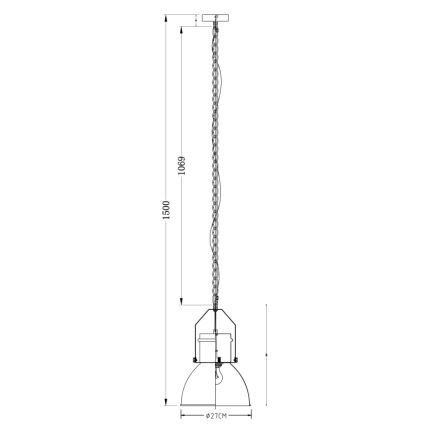 Globo - Luster na lancu 1xE27/40W/230V