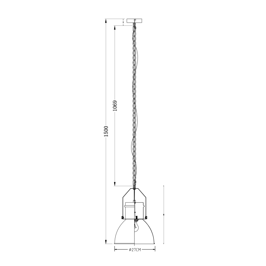 Globo - Luster na lancu 1xE27/40W/230V