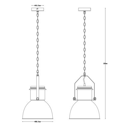 Globo - Luster na lancu 1xE27/40W/230V