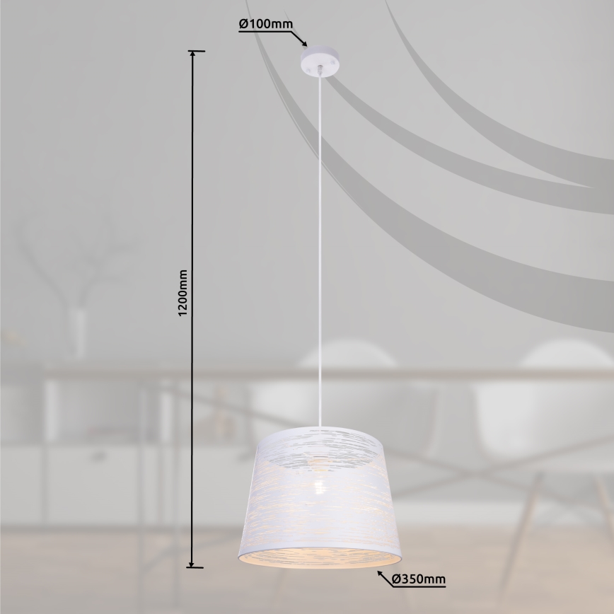Globo 15314W - Luster na sajli BECCA 1xE27/60W/230V