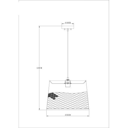 Globo - Luster na sajli 1xE27/60W/230V