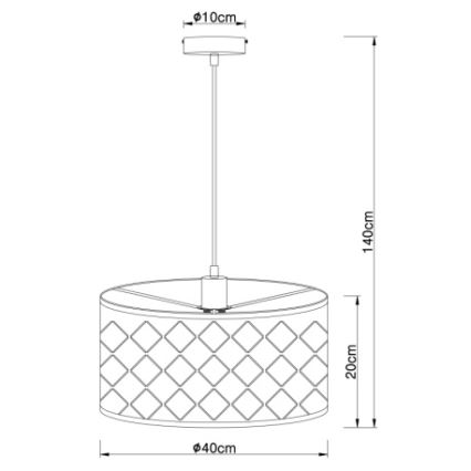 Globo 15329H - Luster na sajli HARALD 1xE27/60W/230V