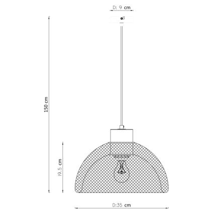 Globo - Luster na sajli 1xE27/60W/230V