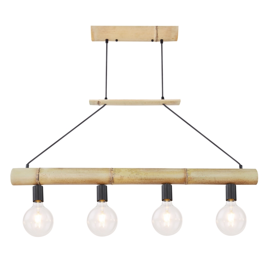 Globo - Luster na sajli 4xE27/60W/230V bambus