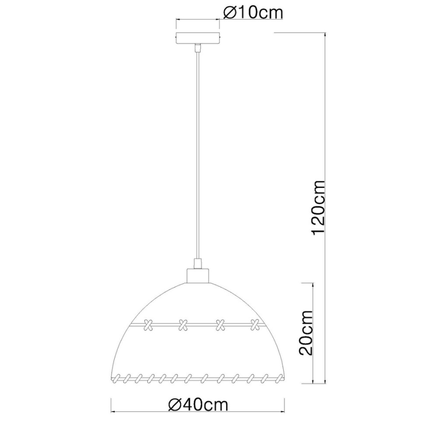 Globo - Luster na sajli 1xE27/60W/230V