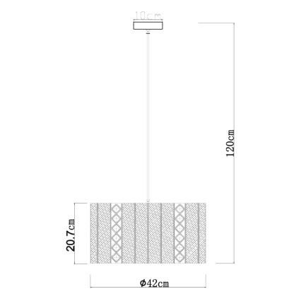 Globo - Luster na sajli 1xE27/60W/230V zlatna/crna