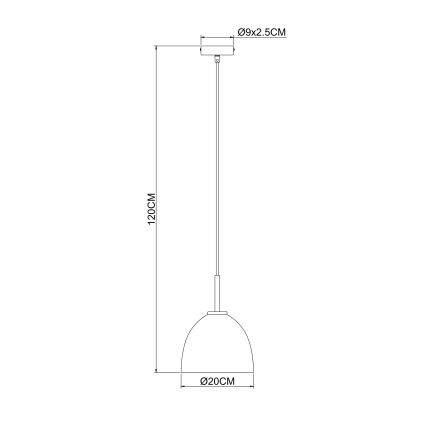 Globo - Luster na sajli 1xE27/60W/230V