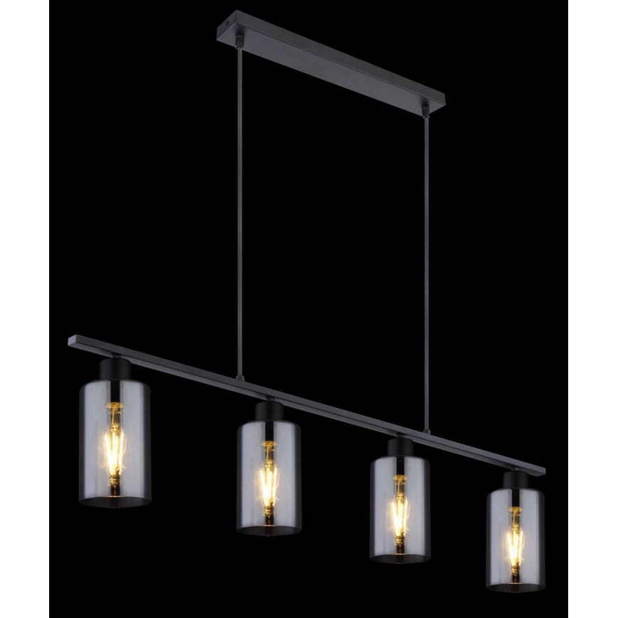Globo - Luster na sajli 4xE27/60W/230V crna