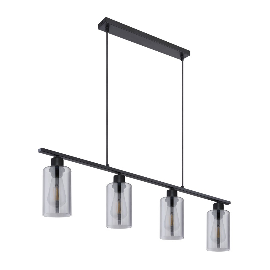 Globo - Luster na sajli 4xE27/60W/230V crna