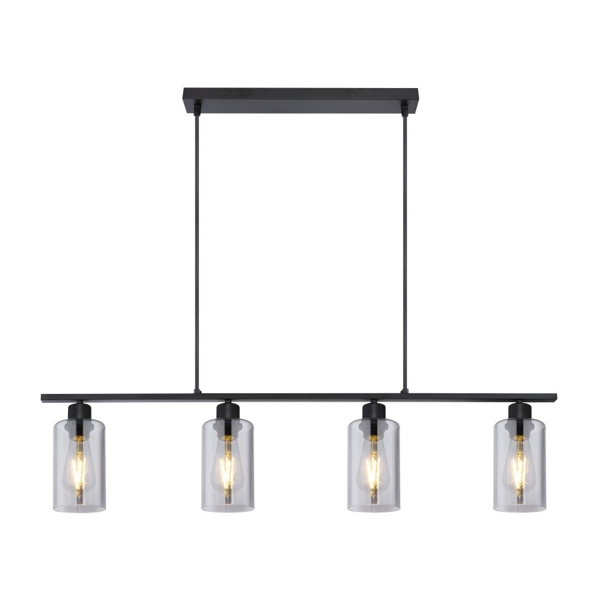 Globo - Luster na sajli 4xE27/60W/230V crna