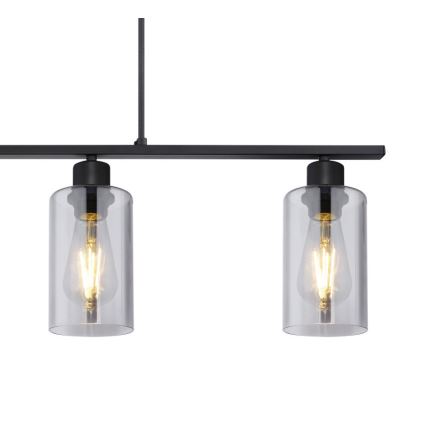 Globo - Luster na sajli 4xE27/60W/230V crna