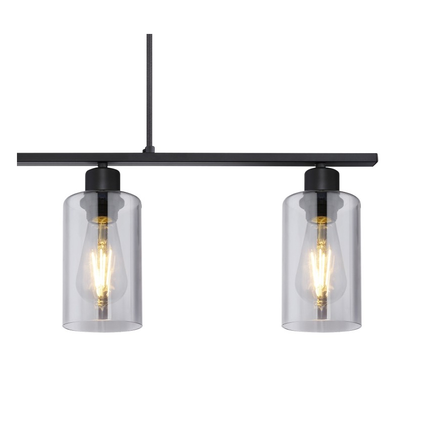 Globo - Luster na sajli 4xE27/60W/230V crna