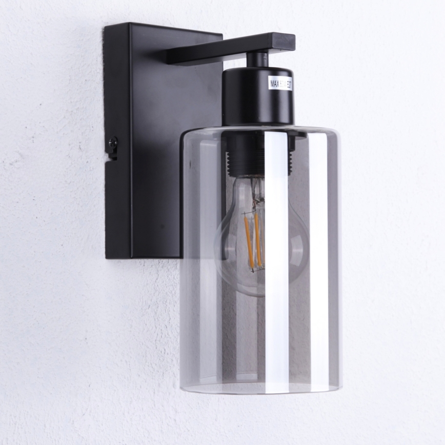 Globo - Zidna svjetiljka 1xE27/60W/230V crna