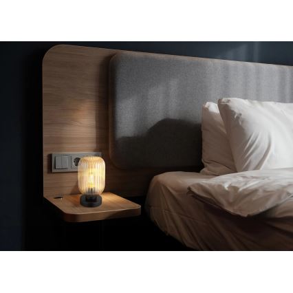 Globo - Stolna lampa 1xE27/40W/230V smeđa
