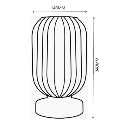 Globo - Stolna lampa 1xE27/40W/230V bijela