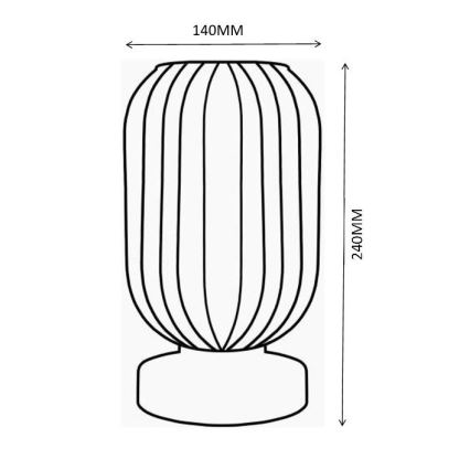 Globo - Stolna lampa 1xE27/40W/230V siva