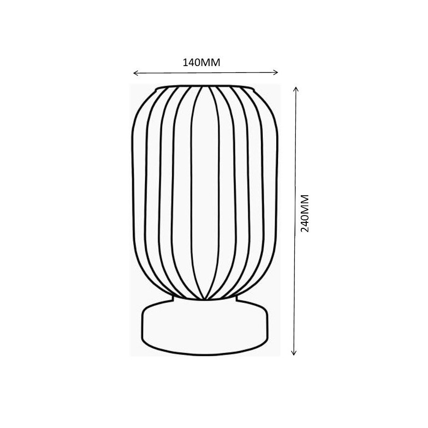 Globo - Stolna lampa 1xE27/40W/230V siva