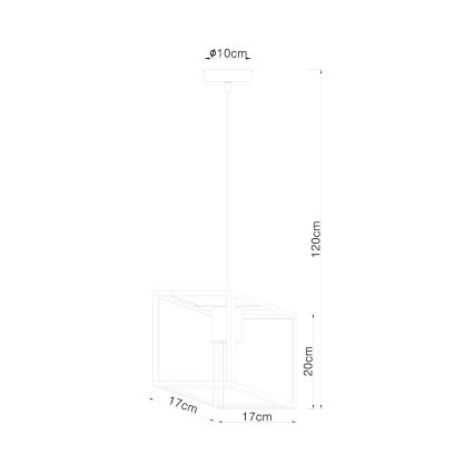 Globo - Luster na sajli 1xE27/60W/230V