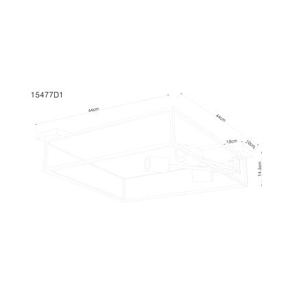 Globo - Stropna svjetiljka 3xE27/60W/230V