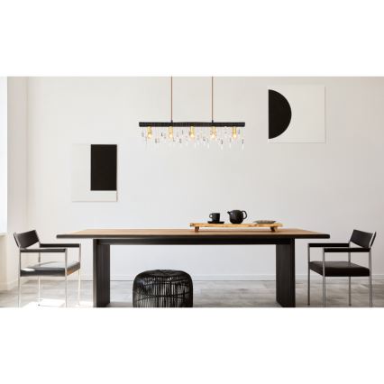 Globo 15532-5HB - Luster na sajli KIRA 5xE14/40W/230V crna