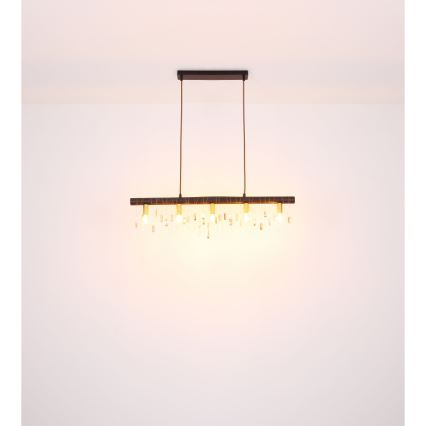 Globo 15532-5HB - Luster na sajli KIRA 5xE14/40W/230V crna