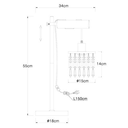 Globo - Stolna svjetiljka 1xE27/40W/230V