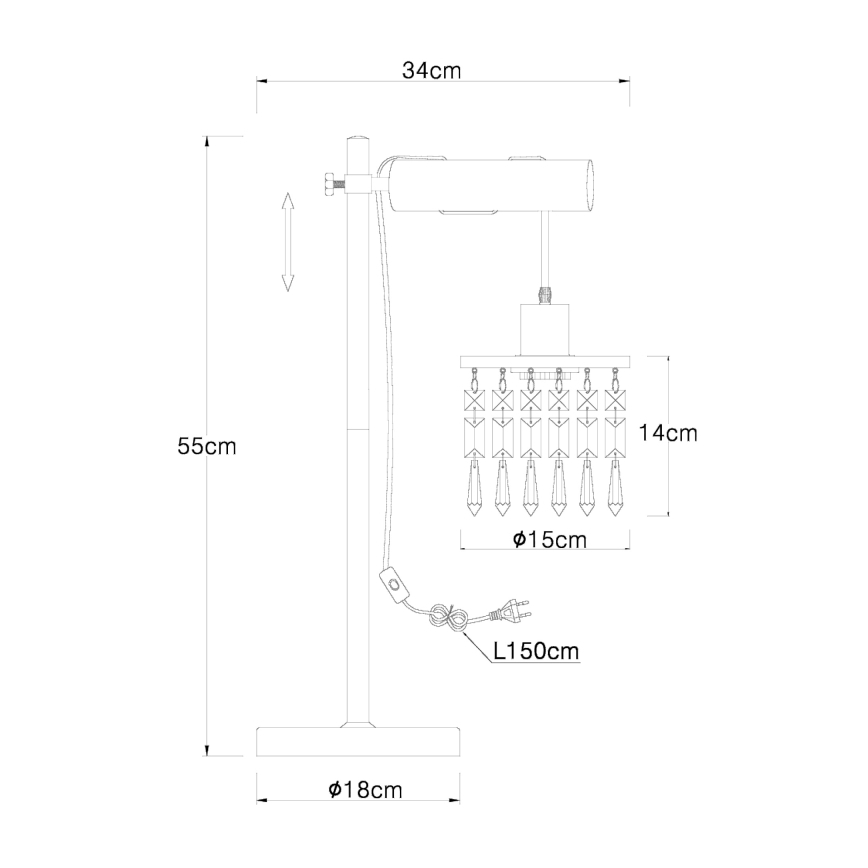 Globo - Stolna svjetiljka 1xE27/40W/230V