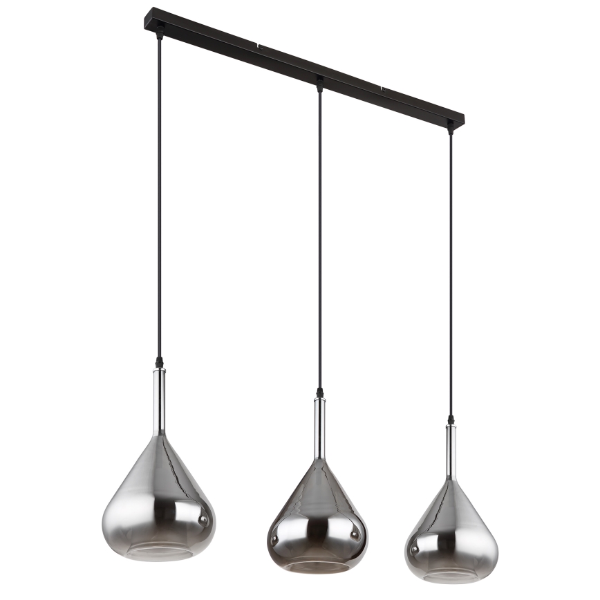 Globo - Luster na sajli 3xE27/60W/230V crna