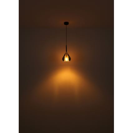 Globo - Luster na sajli 1xE27/60W/230V pr. 20 cm crna