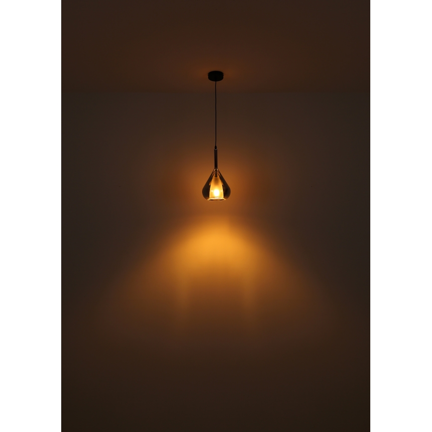 Globo - Luster na sajli 1xE27/60W/230V pr. 20 cm crna